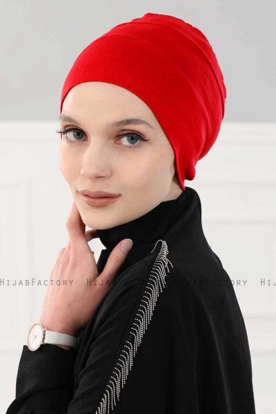 Stella - Rød Bomuld Turban