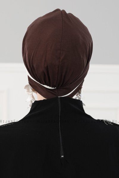Elsa - Brun & Creme Bomuld Turban