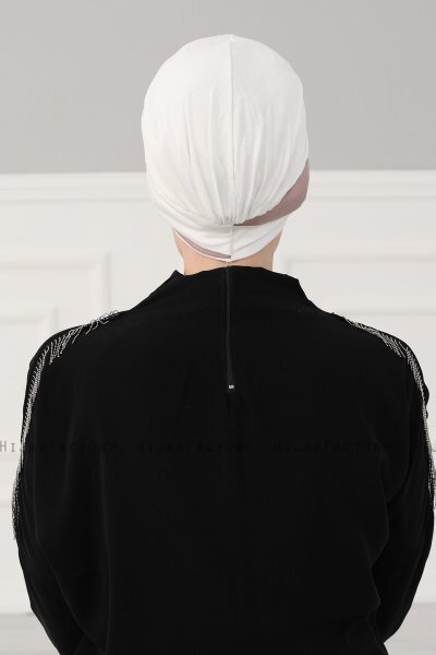 Elsa - Creme & Taupe Bomuld Turban