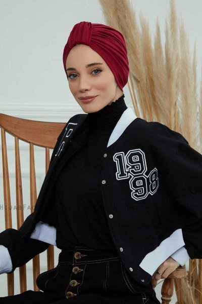 Laura - Bordeaux Bomuld Turban
