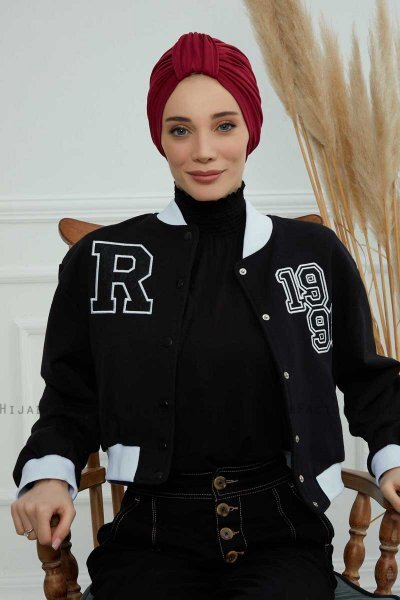 Laura - Bordeaux Bomuld Turban