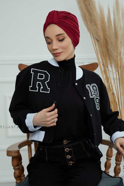 Laura - Bordeaux Bomuld Turban