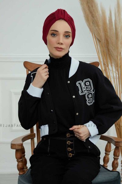 Laura - Bordeaux Bomuld Turban