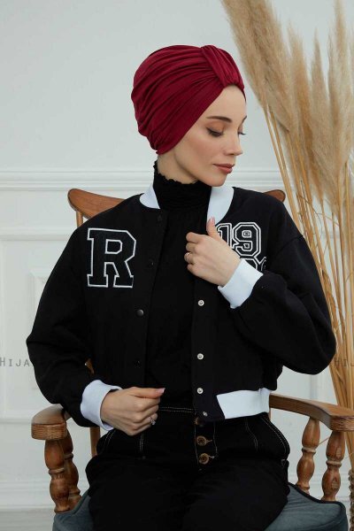 Laura - Bordeaux Bomuld Turban