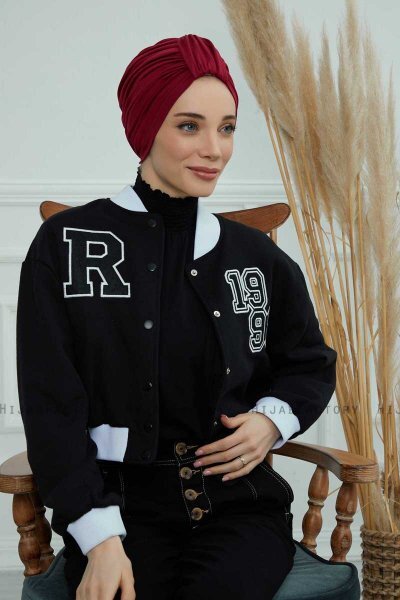 Laura - Bordeaux Bomuld Turban