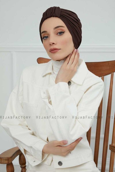 Laura - Brun Bomuld Turban