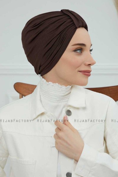 Laura - Brun Bomuld Turban