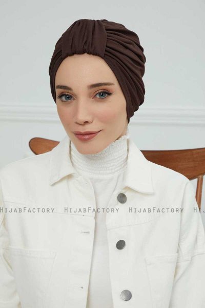 Laura - Brun Bomuld Turban