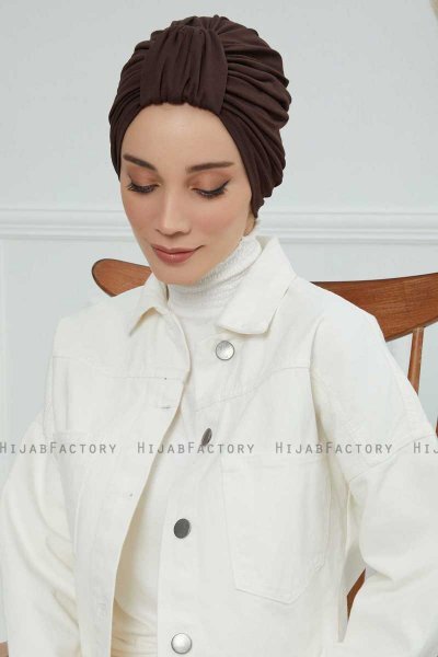 Laura - Brun Bomuld Turban