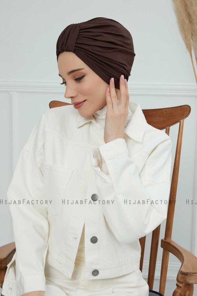 Laura - Brun Bomuld Turban