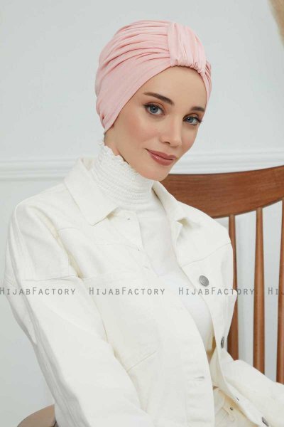 Laura - Gammelrosa Bomuld Turban