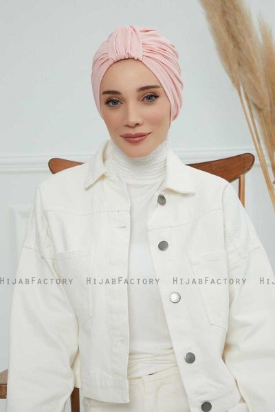Laura - Gammelrosa Bomuld Turban