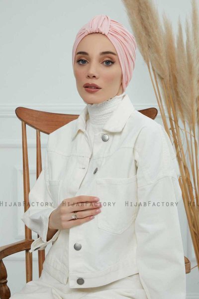 Laura - Gammelrosa Bomuld Turban