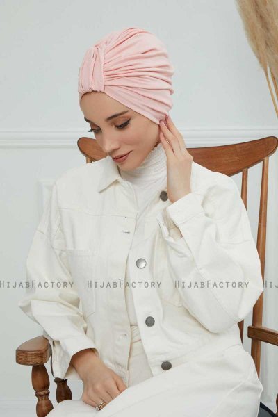 Laura - Gammelrosa Bomuld Turban
