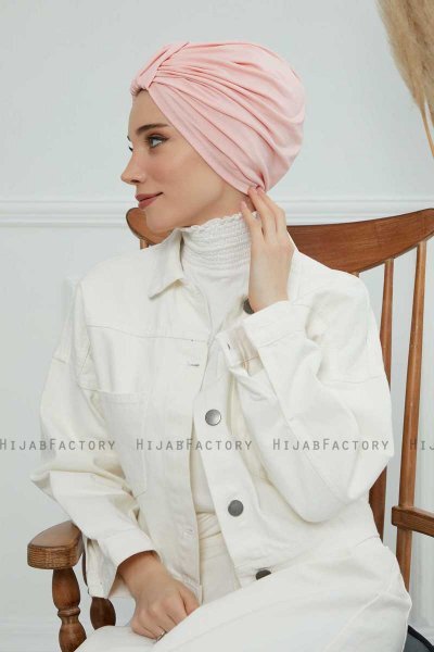 Laura - Gammelrosa Bomuld Turban