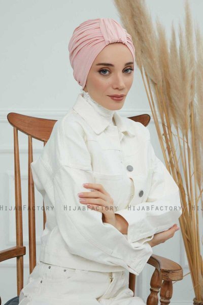 Laura - Gammelrosa Bomuld Turban