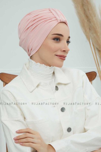 Laura - Gammelrosa Bomuld Turban