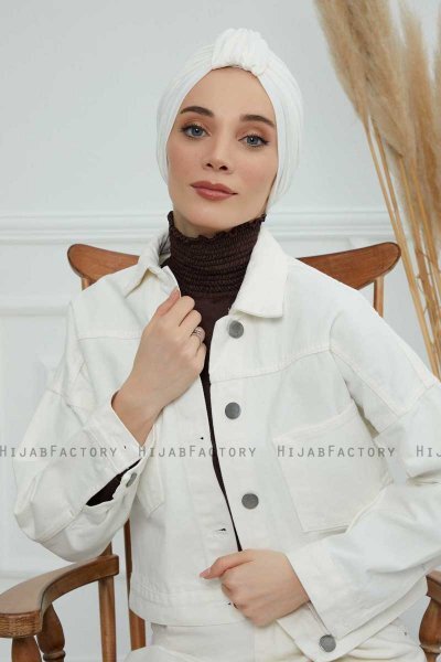 Laura - Creme Bomuld Turban