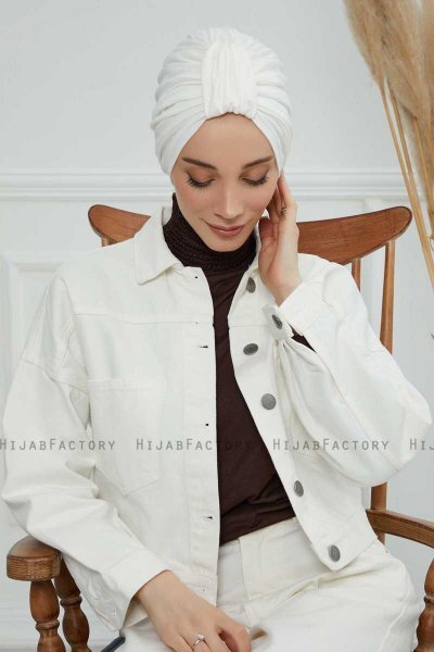 Laura - Creme Bomuld Turban