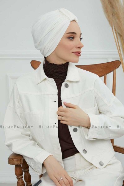 Laura - Creme Bomuld Turban