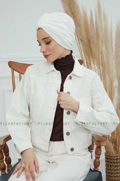 Laura - Creme Bomuld Turban