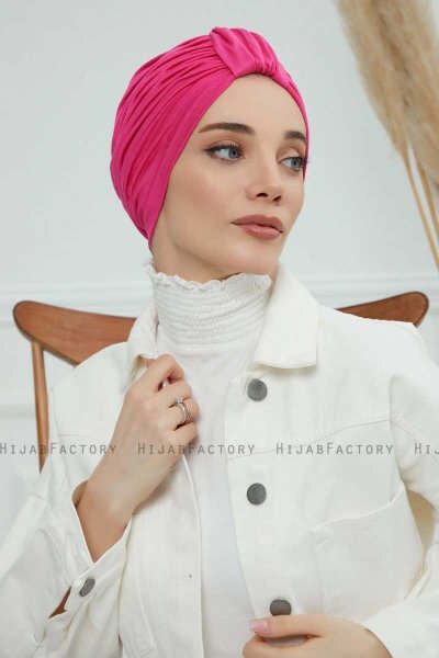 Laura - Fuchsia Bomuld Turban