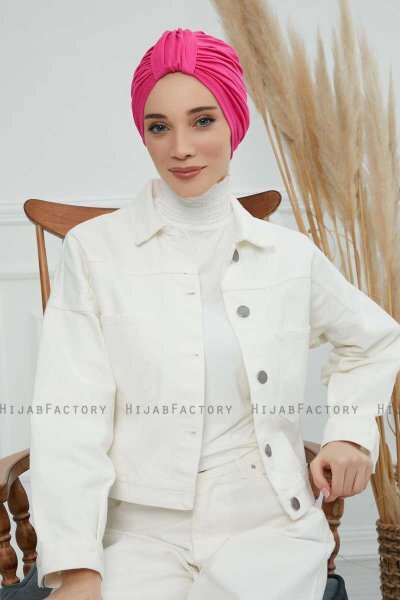 Laura - Fuchsia Bomuld Turban