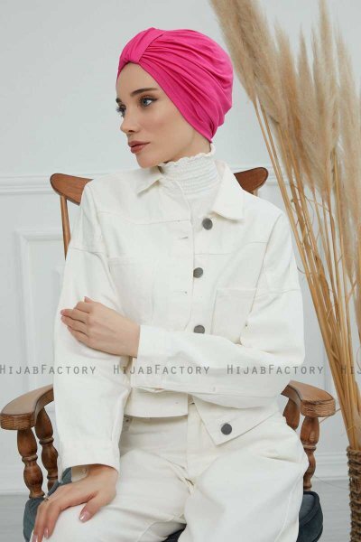 Laura - Fuchsia Bomuld Turban