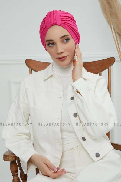 Laura - Fuchsia Bomuld Turban