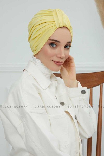 Laura - Gul Bomuld Turban
