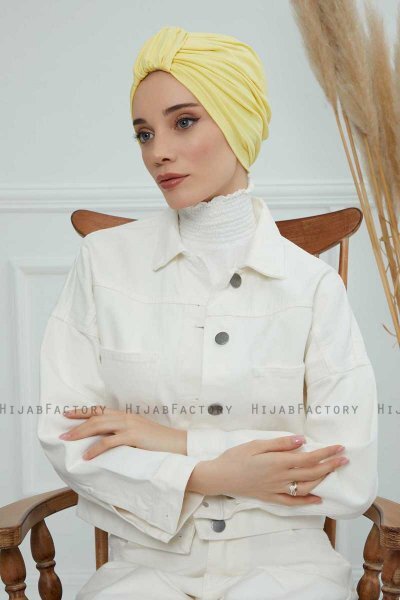 Laura - Gul Bomuld Turban