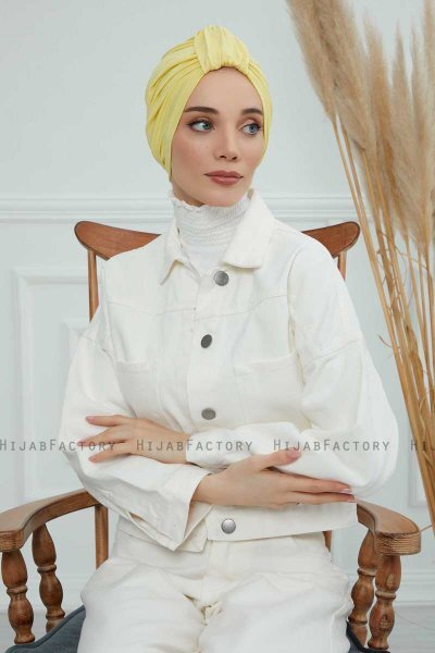Laura - Gul Bomuld Turban