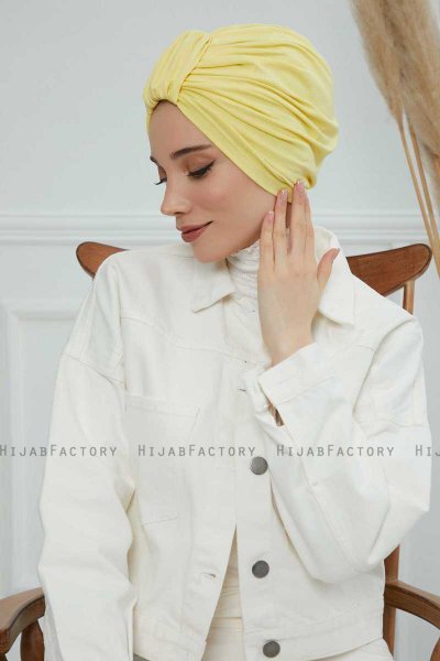 Laura - Gul Bomuld Turban