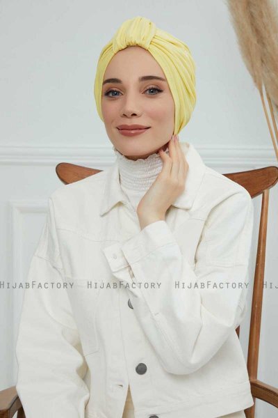 Laura - Gul Bomuld Turban