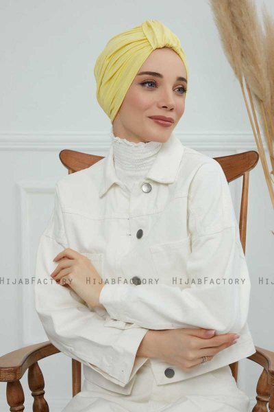 Laura - Gul Bomuld Turban