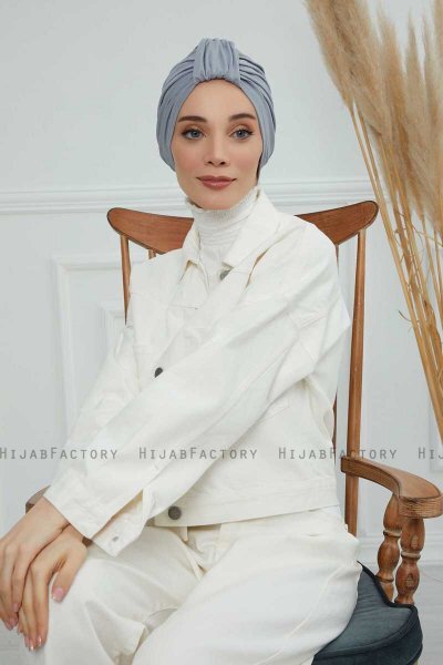 Laura - Lysegrå Bomuld Turban