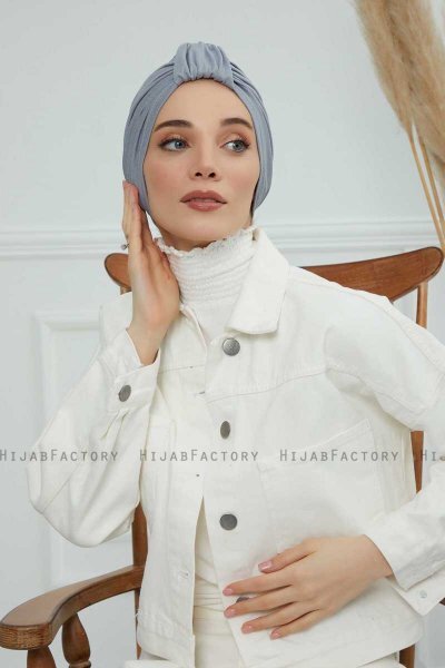 Laura - Lysegrå Bomuld Turban