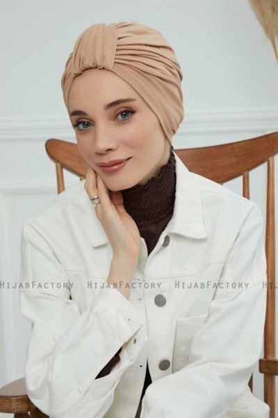 Laura - Sand Bomuld Turban