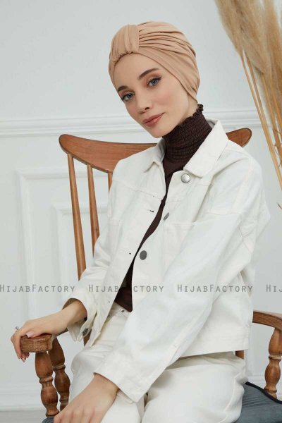 Laura - Sand Bomuld Turban