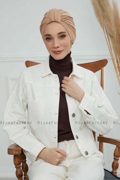 Laura - Sand Bomuld Turban