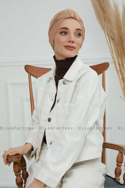 Laura - Sand Bomuld Turban