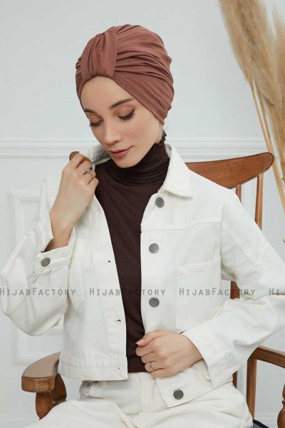 Laura - Caramel Bomuld Turban