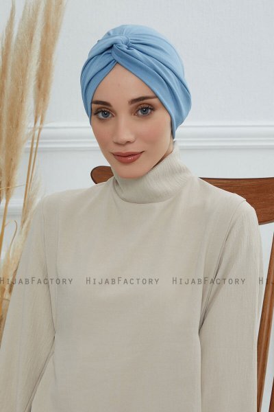 Astrid - Sky Blue Bomuld Turban