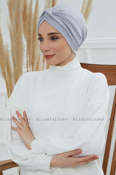Astrid - Lysegrå Bomuld Turban