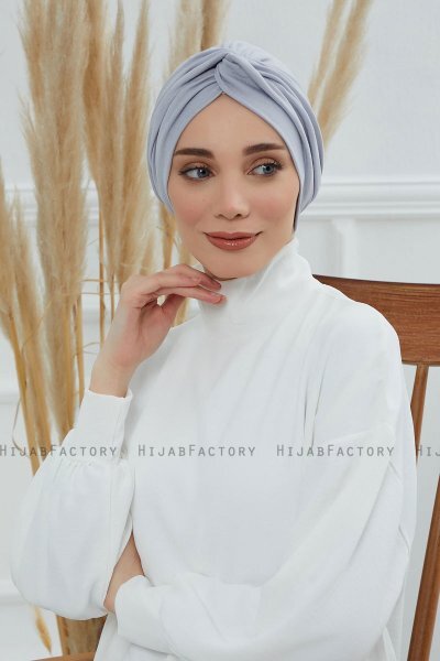 Astrid - Lysegrå Bomuld Turban