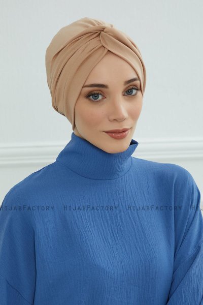 Astrid - Sand Bomuld Turban