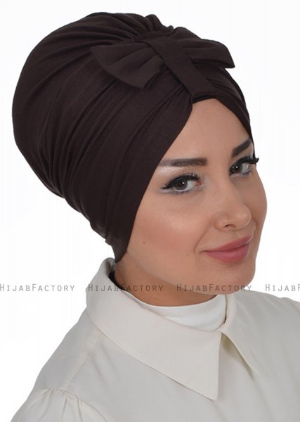 Agnes - Brun Bomuld Turban - Ayse Turban