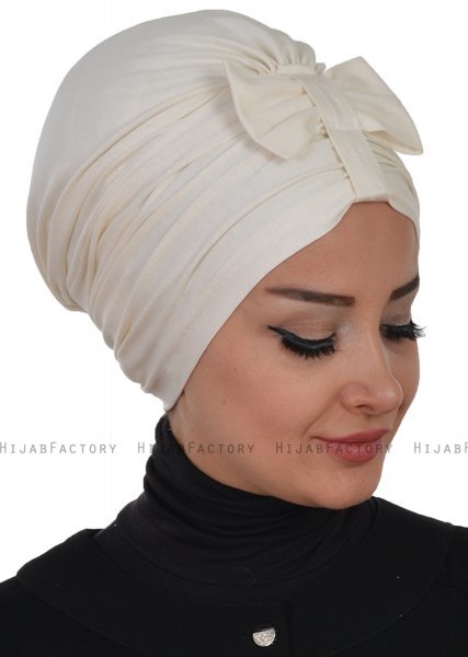 Agnes - Creme Bomuld Turban - Ayse Turban