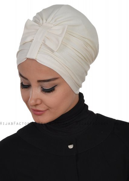 Agnes - Creme Bomuld Turban - Ayse Turban