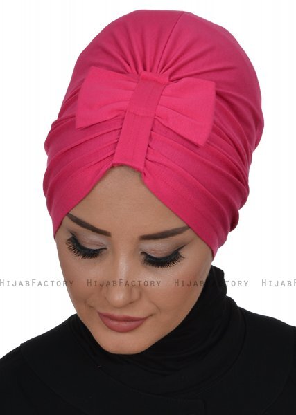 Agnes - Fuchsia Bomuld Turban - Ayse Turban